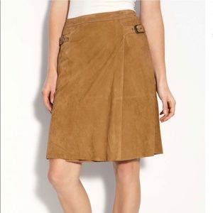 Halogen Suede Camel Brown Skirt 6